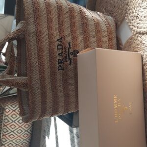 Prada GWP Raffia Tote Bag